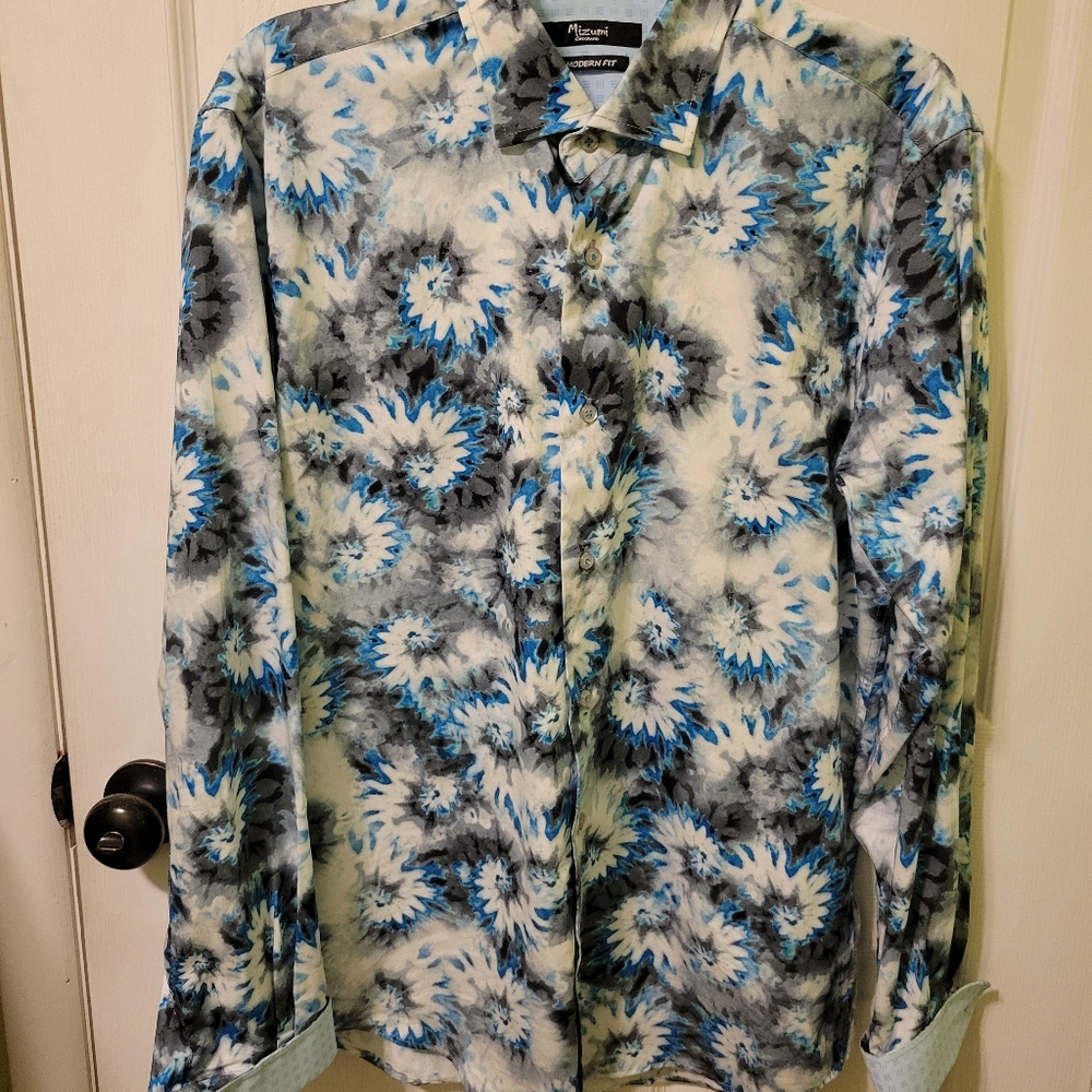 Mens Mizumi long sleeved dress shirt - Picture 7 of 7